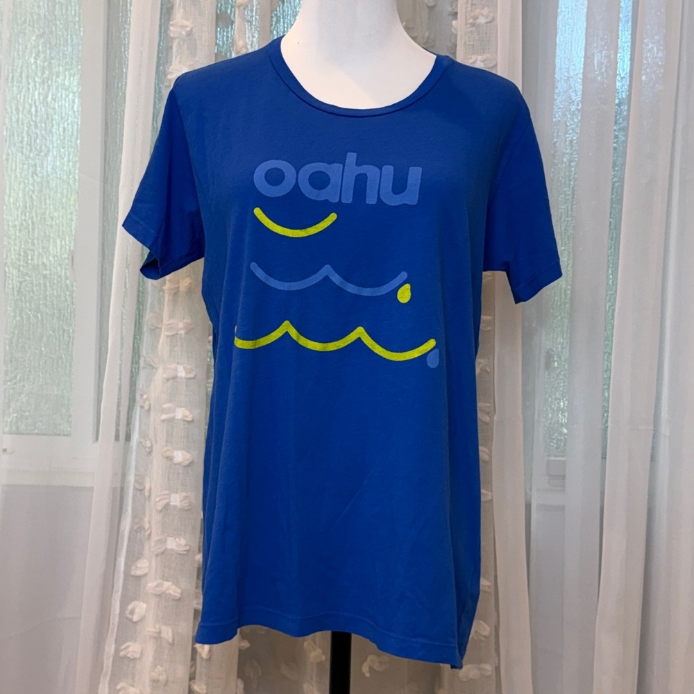 Free City Oahu Blue Graphic T Shirt
